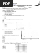 Prueba 5 PLANO CARTESIANO