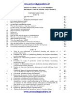 IE6605-Production Planning and Control Question Bank PDF