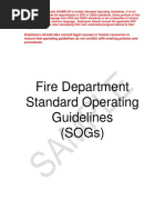 Fire Department Standard Operating Guidelines (Sogs)