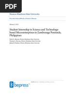 Student Internship in Science and Technology-Based Microenterprises in Zamboanga Peninsula, Philippines