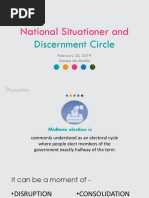 National Situationer And: Discernment Circle