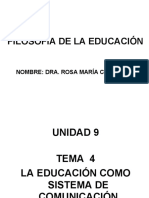 La Educacion Como Sistema de Comunicacion