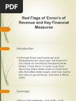 Red Flags of Enron's of Revenue and Key Financial Measures