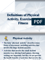 Definitions of Physical Activity, Exercise, and Fitness