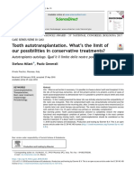 Tooth Autotransplantation. What's The Limit of Our Possibilities in Conservative Treatments?