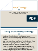 Group Therapy: Dr.V.Veerabalaji Kumar PHD Health Psychologist