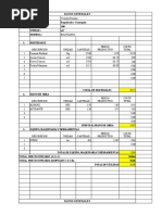 Planillas de Precios Unitarios