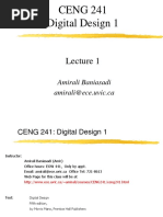 CENG 241 Digital Design 1: Amirali Baniasadi Amirali@ece - Uvic.ca