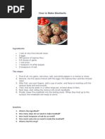 How To Make Meatballs: Ingredients