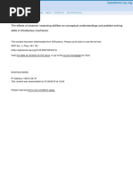 The Effects of Students' Reasoning Abilities On Conceptual Understandings and Problem-Solving Skills in Introductory Mechanics