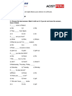 Examen de Suficiencia Ingles