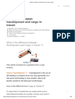 Difference Between Transhipment and Cargo in Transit.