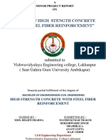 Study of High Stength Concrete With Steel Fiber Reinforcement