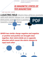 Electric and Magnetic States of Matter Magnetism