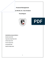 Financial Management Toy World, Inc. Case Analysis Final Report