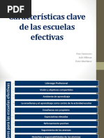 Características Clave de Las Escuelas Efectivas