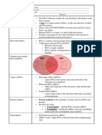 Protein Synthesis: Class Notes Notes