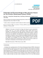 Sensors: Fabrication and Structural Design of Micro Pressure Sensors For Tire Pressure Measurement Systems (TPMS)