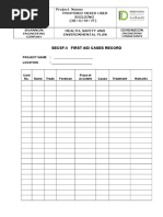 First Aid Cases Record