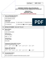 Universiti Teknikal Malaysia Melaka: (Incomplete Form Will Be Rejected)