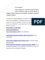 Deducciones Salariales en Venezuela