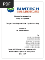 Target Costing and Life Cycle Costing - 305951881