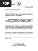 Notificación de La Orden de Allanamiento Andre