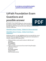 UiPath Exam Questions