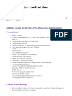 Detailed Design and Engineering Deliverable List (Sample) - The Project Definition PDF