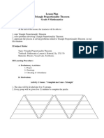 Lesson Plan Triangle Proportionality Theorem Grade 9 Mathematics