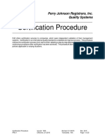 Certification Procedure: Perry Johnson Registrars, Inc. Quality Systems