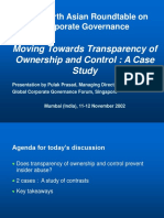 The Fourth Asian Roundtable On Corporate Governance: Moving Towards Transparency of Ownership and Control: A Case Study