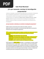 Conclusion de La Etapa Preparatoria