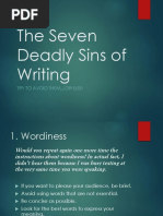 COMM171 The Seven Deadly Sins of Writing