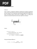 Group 3 Heat Exchanger Problems:: The Log Mean Temperature Difference Is