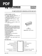 TDA25410 If Amplifier With Demodulator and Afc