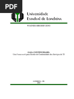 GAIA Continuidade Um Framework para A Gestão de Continuidade de Serviços de TI PDF