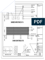 Barbed Wire Fence at A: Wooden Post 100X100 Angle Post Anchor Fast 5 Barbed Wire 5mm DIA