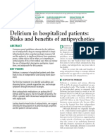 Delirium in Hospitalized Patients: Risks and Benefi Ts of Antipsychotics