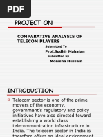 Project On: Comparative Analysis of Telecom Players