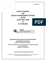 APEDA Quality Manual PDF