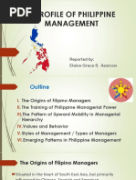 A Profile of Philippine Management