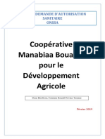 Dossier Autorisation Sanitaire ONSSA