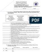 Unit Test in Grade 9 Science