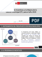 Taller Programa de Incentivos A La Mejora de La Gestión Municipal (PI) para El Año 2019