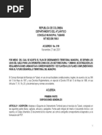 Eot - Esquema de Ordenamiento Territorial - Tubará - Atlantico - 2001