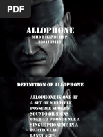 Phonology - Allophone