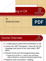 Programming in C#: by Shahrukh Khan