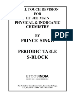 Prince Singh Periodic Table S-Block: Physical & Inorganic Chemistry