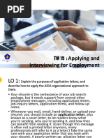 Applying and Interviewing For Employment